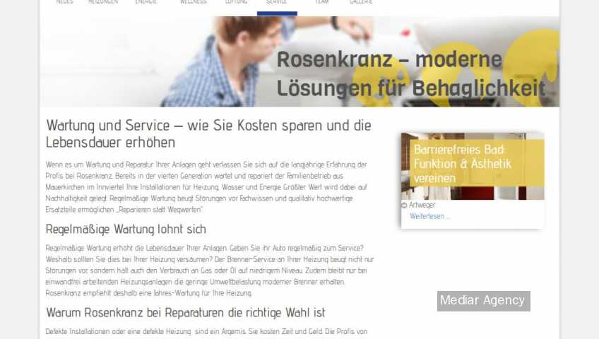 Rosenkranz website (Mediar Agency)